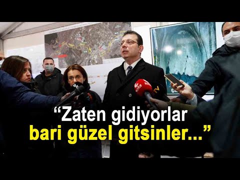 Ekrem İmamoğlu: Zaten gidiyorlar, bari güzel gitsinler