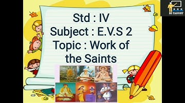 Std 4 | E.V.S 2 | Work Of The Saints