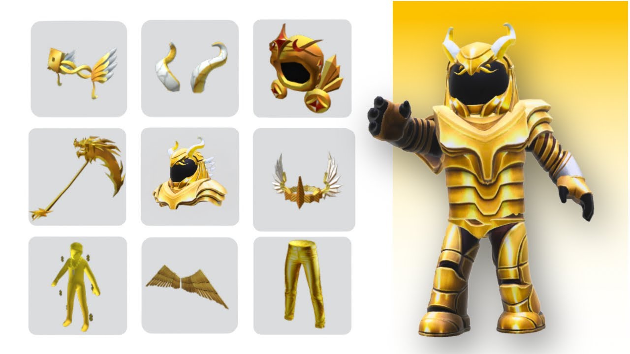 HURRY! FREE ROBUX AND GET 20+ GOLD ITEMS ON ROBLOX 2024 (EASY TO GET ...