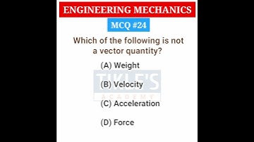 ENGINEERING MECHANICS MCQ 24  #shorts #tiklesacademy