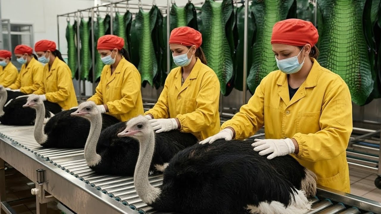 Inside the USA Ostrich Leather Factory:How Millions Of Luxury Watches Are Made (Full Process)