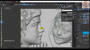 How to make Face from images #Radha-Krishna#3D #Face builder 3D Head to Bas relief Making #Sculpting