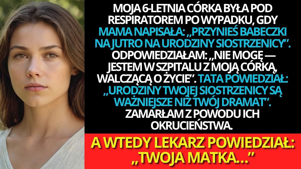 Moja 6-letnia córka była po poważnym wypadku, a mama napisała: ‘Przynieś babeczki
