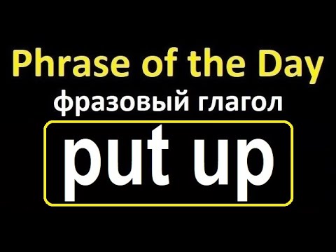 Фразовый глагол PUT UP;  а также PUT UP TO и PUT UP WITH