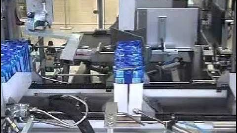 Case loading, shrink bundling, palletization of non-woven pr