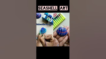 2 Seashell painting art #shorts #creativeriya #viral #diy #trending #video