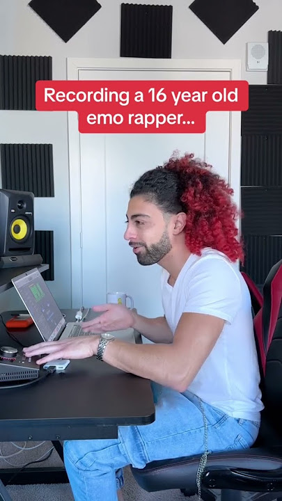Recording a 16 year old emo rapper 🤦🏻‍♂️ #shorts