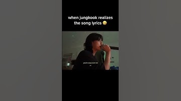 Thumbnail of o my gosh his reaction when jungkook realise the song lyrics 😂🤣 #bts #shorts