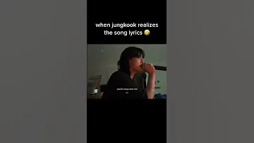O My Gosh His Reaction When Jungkook Realise The Song Lyrics Bts Shorts 
