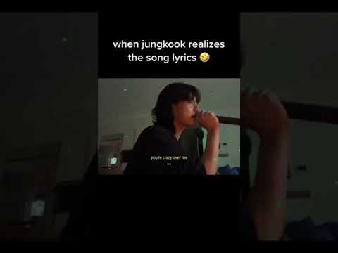 O My Gosh His Reaction When Jungkook Realise The Song Lyrics Bts Shorts