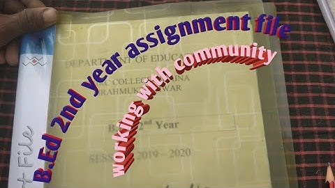 CCS University Meerut assignment all file#B.ed 2nd year practical file#E.P.C6 Working with community