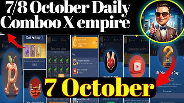 7 October All Quests Code X Empire | Youtube Video Code | Rebus Of The Day | Investment Fund Card