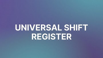 Verilog program for Universal shift register