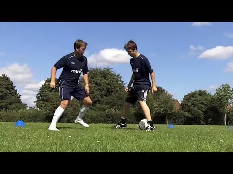 How to do 1 v 1 soccer skills - Learn football skills tricks moves