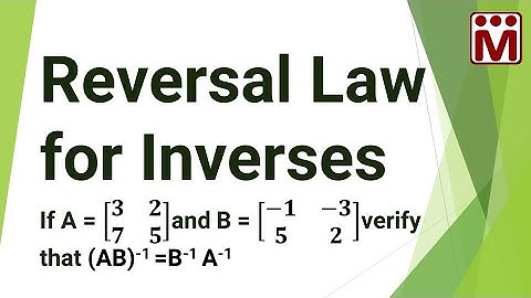 Reversal Law for Inverses | Ex 1.1.7