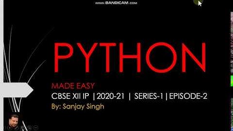 PART-2 PYTHON XII IP  CBSE 2020-21 [Data Handling Using PANDAS-I]