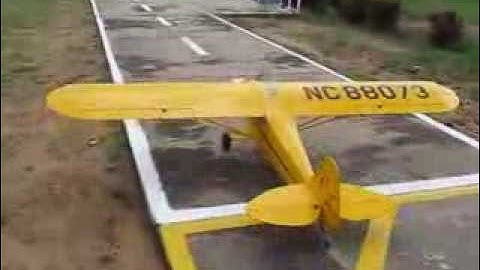 PIPER J-3 CUB 1/4 SCALE HANGAR 9 ASP 160 TWIN CYLI