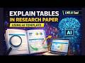 Explain Tables in Research Paper Using AI | AI Template for Journal & Thesis Writing | LMS AI Tool
