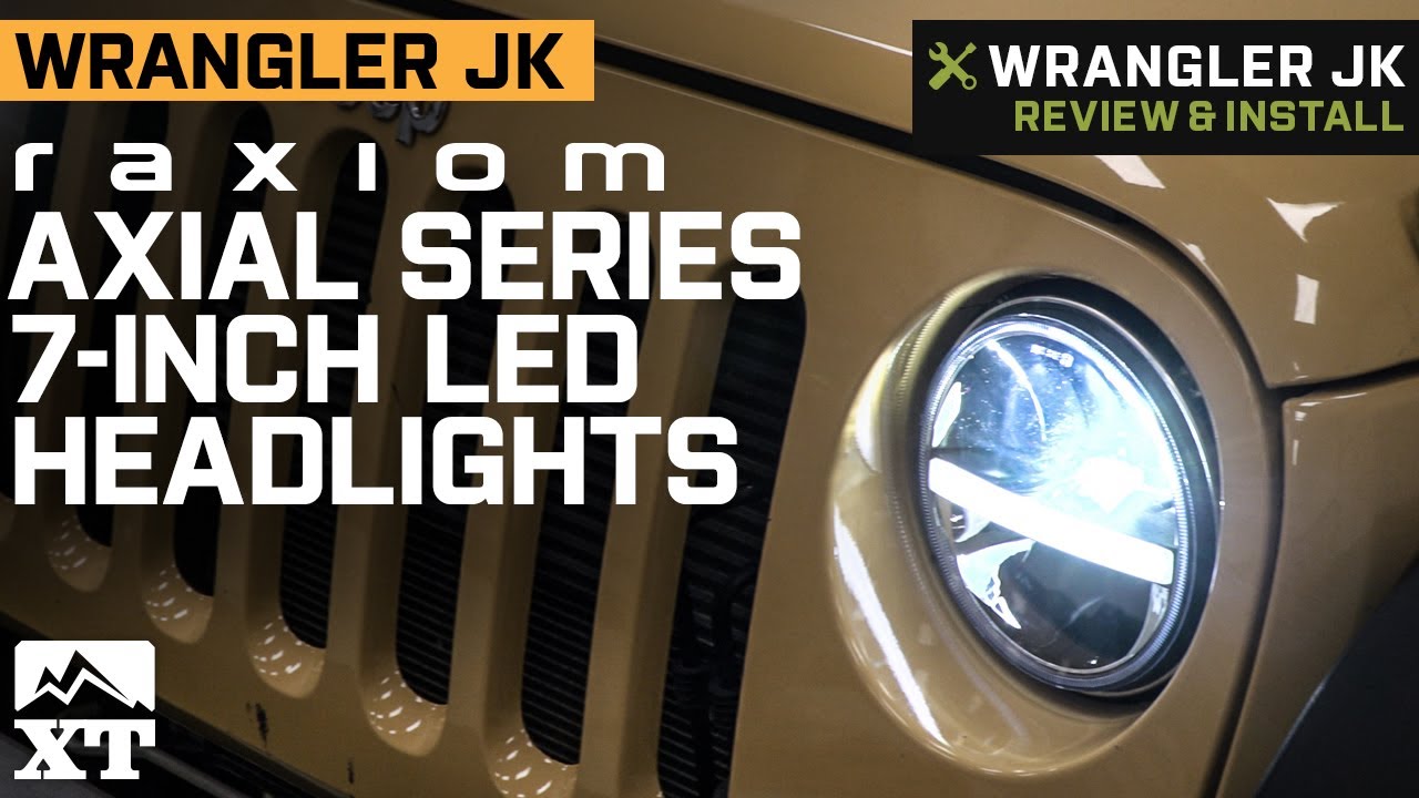 Jeep Wrangler Raxiom Axial Series 7-Inch LED Headlights with DRL Review &  Install - YouTube
