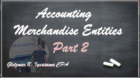 Accounting for merchandise entities part 2- Purchase related transactions