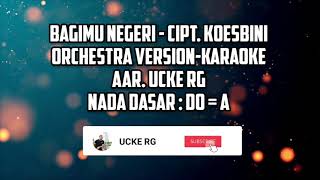 KARAOKE BAGIMU NEGERI  - ORCHESTRA VERSION | Arr. UCKE RG - Nada Dasar : Do = A