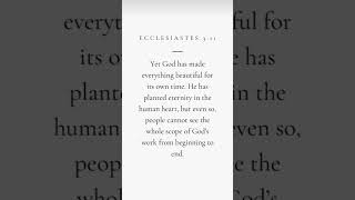Ecclesiastes 3:11 📖 #bible #bibleverse #bibleverseoftheday