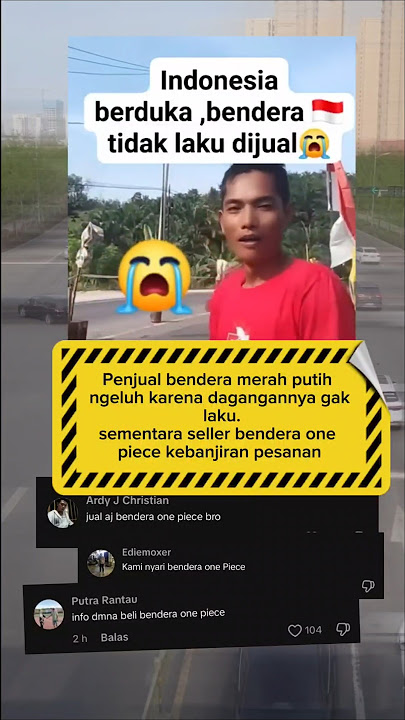 penjual bendera merah putih ngeluh gak laku dagangannya #shortsfeed #shorts #17agustus