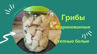 Грибы маринованные / белый степной гриб / маринад