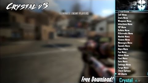 Crystal v5 GSC Mod menu Black ops 2 1.19