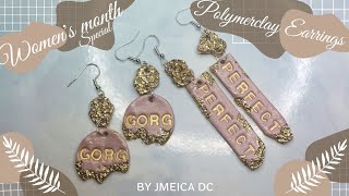 Woman&#39;s Month special - Polymerclay earrings dedicated to woman | Easy tutorial for beginner