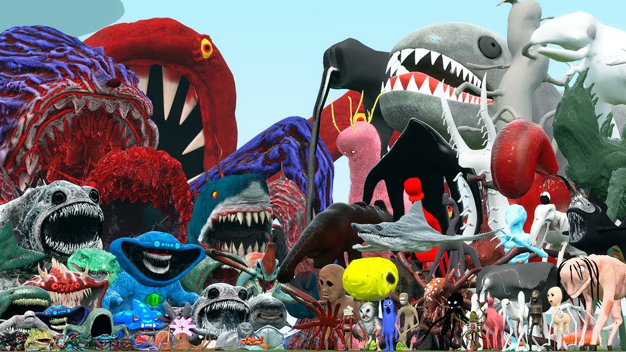 ALL DEEP SEA MONSTERS VS TREVOR HENDERSON CREATURES (Garry's Mod)