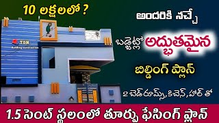 1.5 cent house plan telugu east facing | Ysr jagananna colony | East facing house design