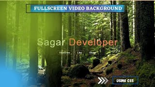 HOW TO CREATE A FULL SCREEN AUTOPLAY VIDEO BACKROUND USING CSS | RESPONSIVE VIDEO WEBSITE  |
