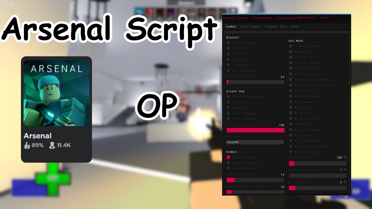 Arsenal Roblox Hack Script GUI Aimbot (2023 Pastebin) 