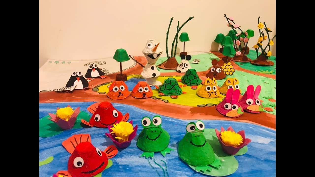 Les activités des enfants à la maison #4: Fabriquer des animaux avec des boites d’oeufs