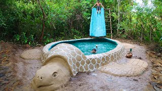 Building The Most Creative Underground Swimming Pool With Water Slide To Temple Turtle Swimming Pool
