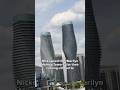 Nicknamed the “Marilyn Monroe Towers” for their curving silhouette, taller tower twists 209 degrees