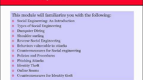 CEH v6 Module 11 by QuickCert: Social Engineering