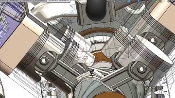 Trailer: Car Engine 3D animation  - V6