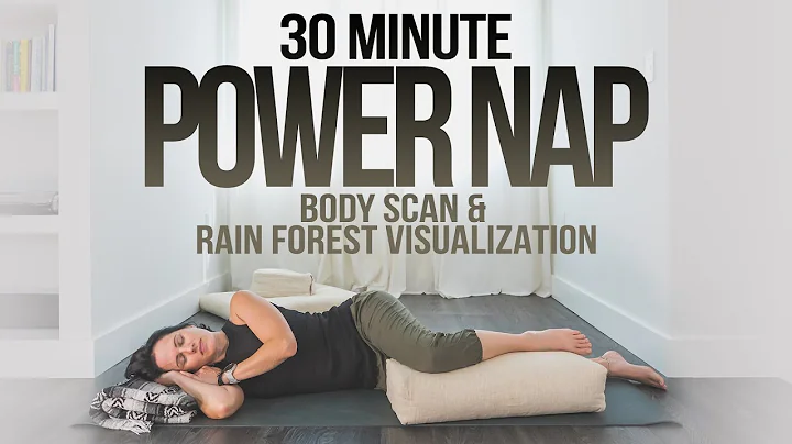 30 Minute Power Nap to Rest & Reset with Body Scan & Rainforest Waterfall Visualization
