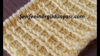 İp Atlamalı Kabartmalı Örgü Modeli