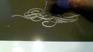 scroll pinstriping closeup