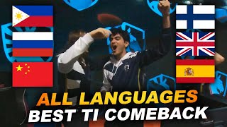 ALL LANGUAGES on MOST EPIC COMEBACK in The International History