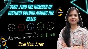 3160. Find the Number of Distinct Colors Among the Balls | Hash Map | Array | Leetcode