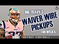 Fantasy Football Advice - Top Waiver Wire Pickups for Week 5