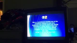 CBS emergency alert system test