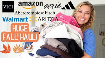 HUGE FALL HAUL 2025! CLOTHING TRY ON! Amazon, Abercrombie, Aerie, Aritzia, Vici, and More!