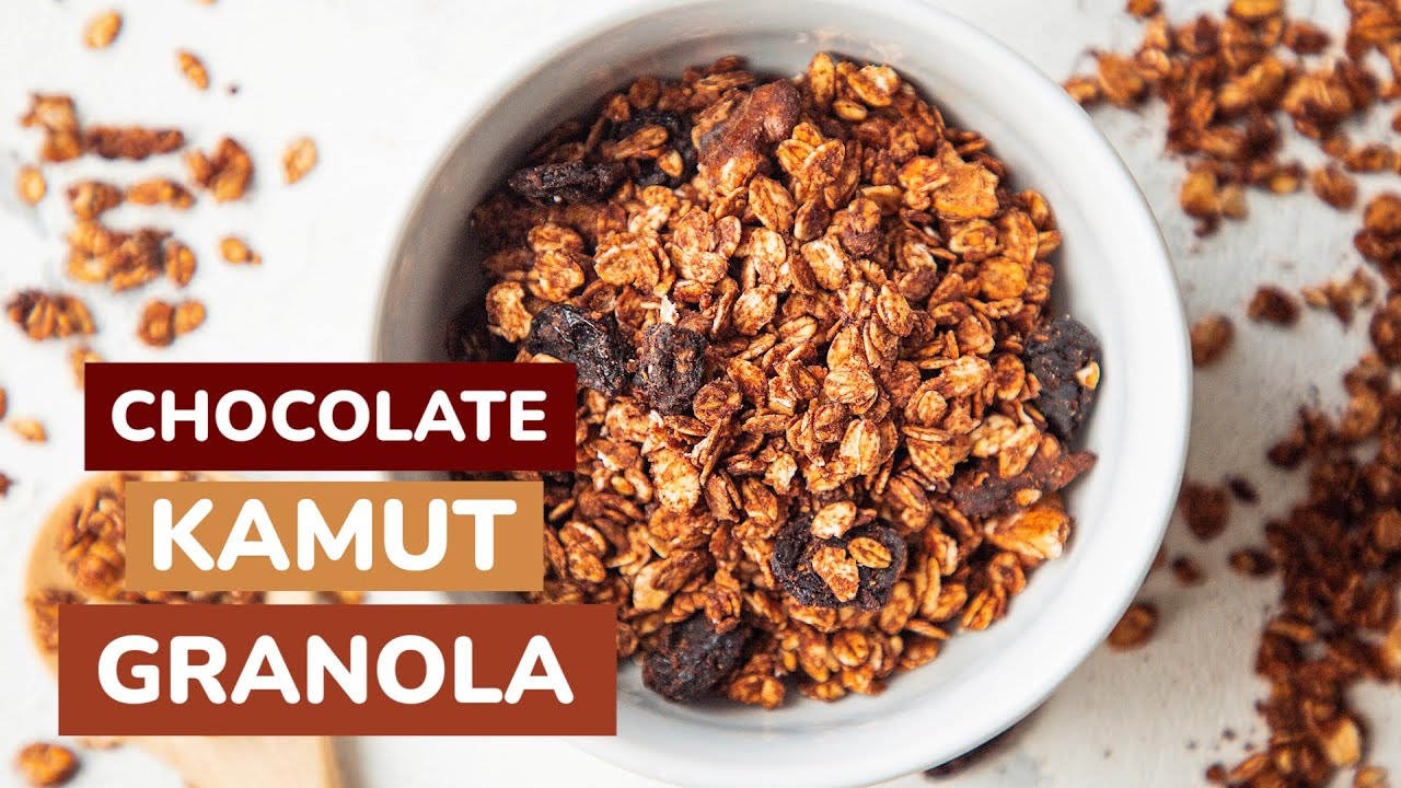 CHOCOLATE KAMUT GRANOLA Easy & Healthy Homemade Granola Recipe Oil