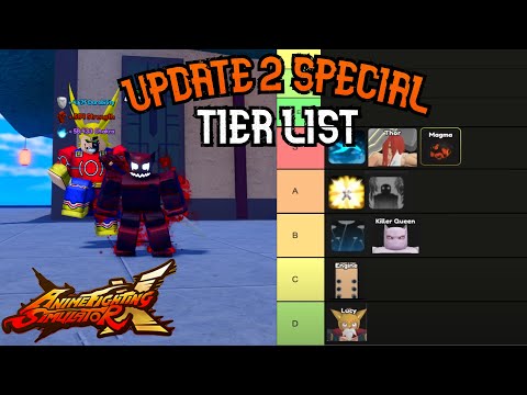 Anime Fighting Simulator X Special Tier List!  Best Special Anime Fighting  Simulator X Roblox 