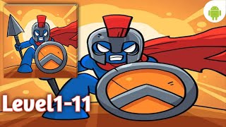 Stick Wars 2 Battle of Legions - Gameplay android Waklthorugh - Biru Dan Merah Level1-11 Indonesia screenshot 4